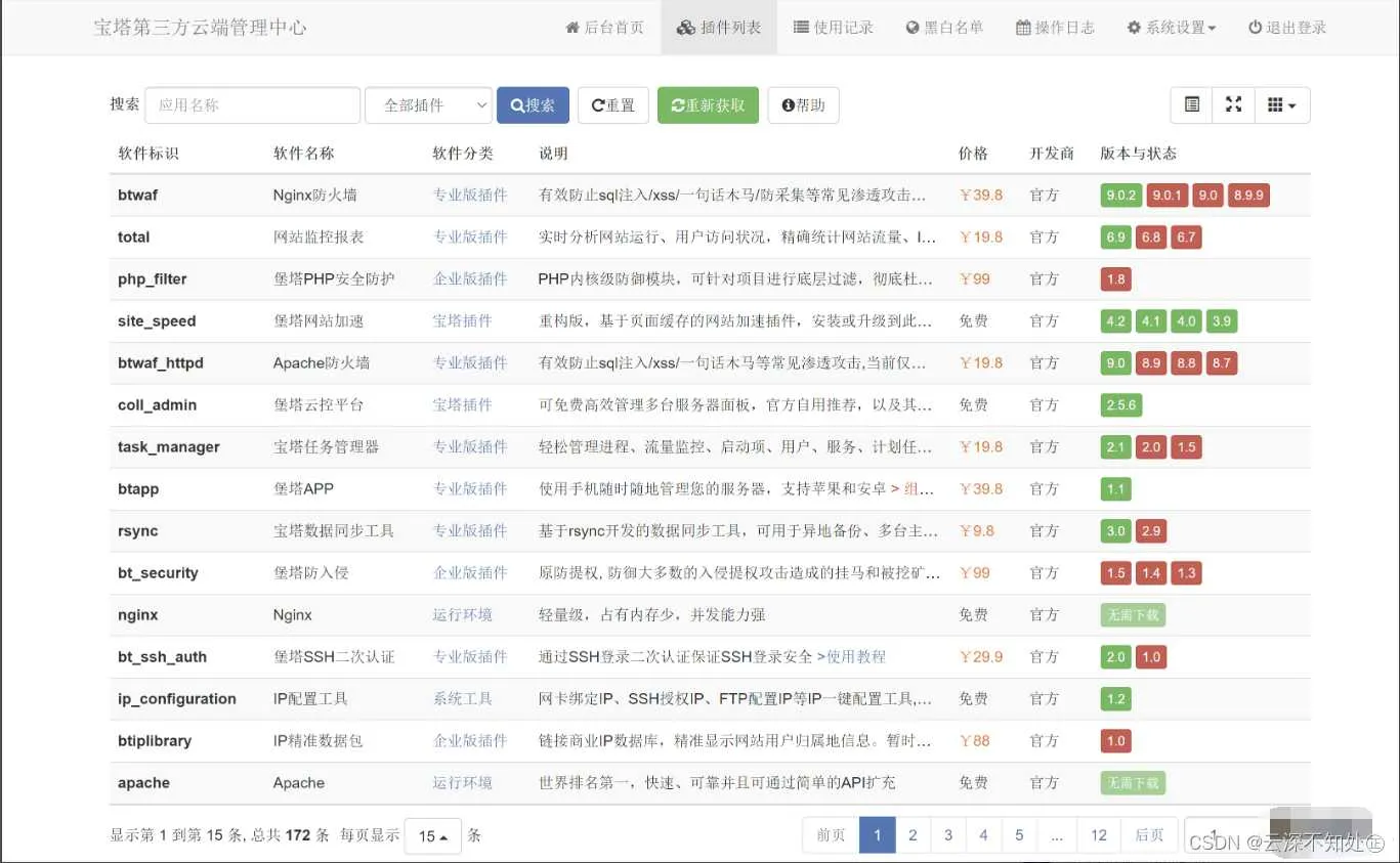 宝塔面板第三方云端btcloud